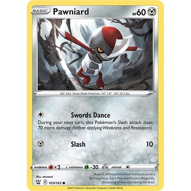 Image for Pawniard (103/163) (SWSH05) - Pokemon