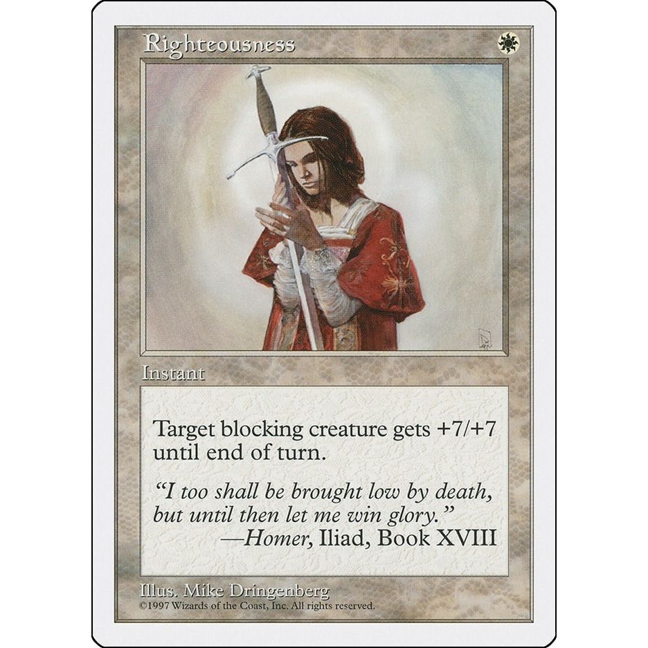 Image for Righteousness (5ED) - Magic: The Gathering