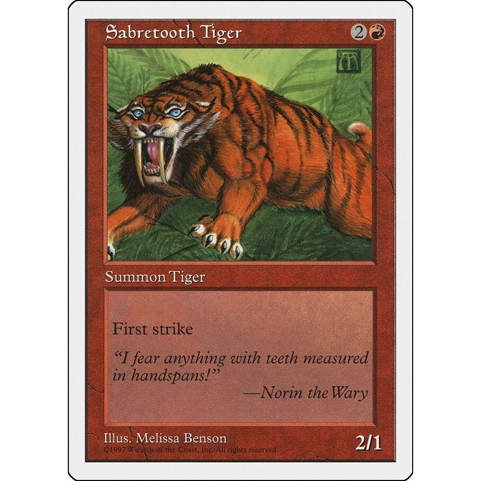 Image for Sabretooth Tiger (5ED) - Magic: The Gathering