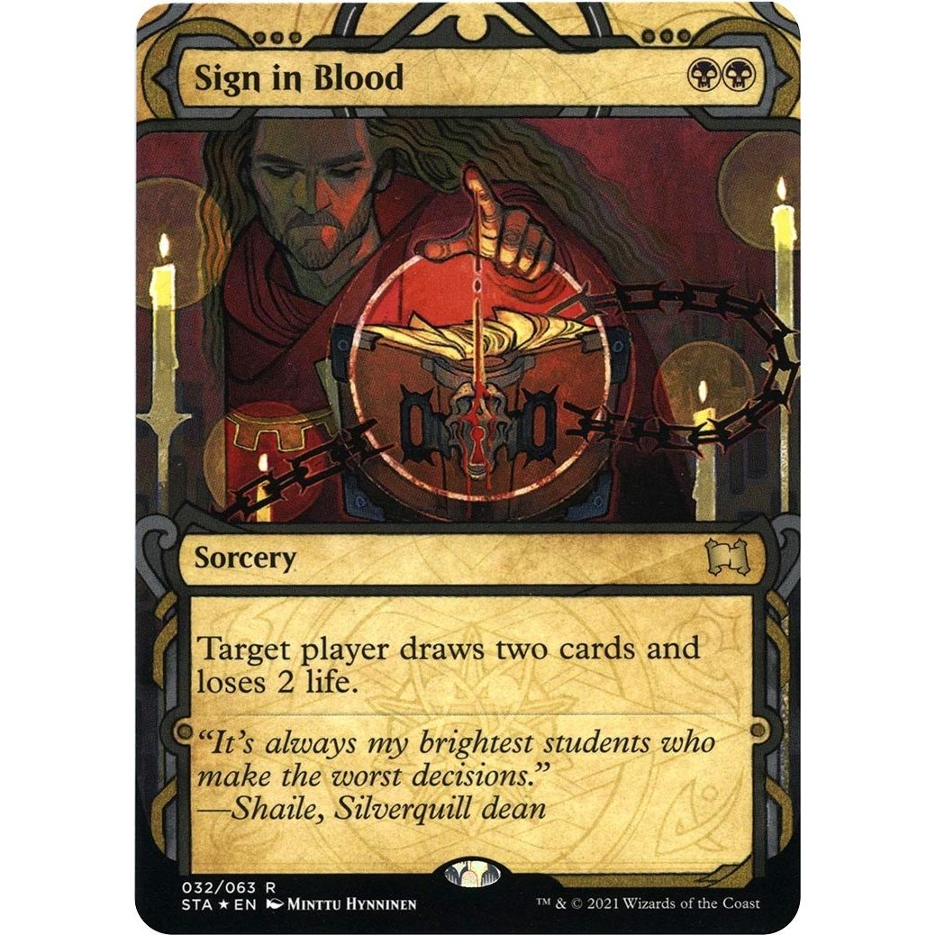 Image for Sign in Blood (Foil Etched) (32) (STA) - Magic: The Gathering