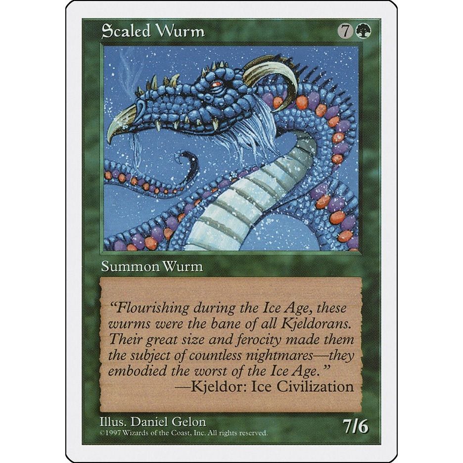 Image for Scaled Wurm (5ED) - Magic: The Gathering