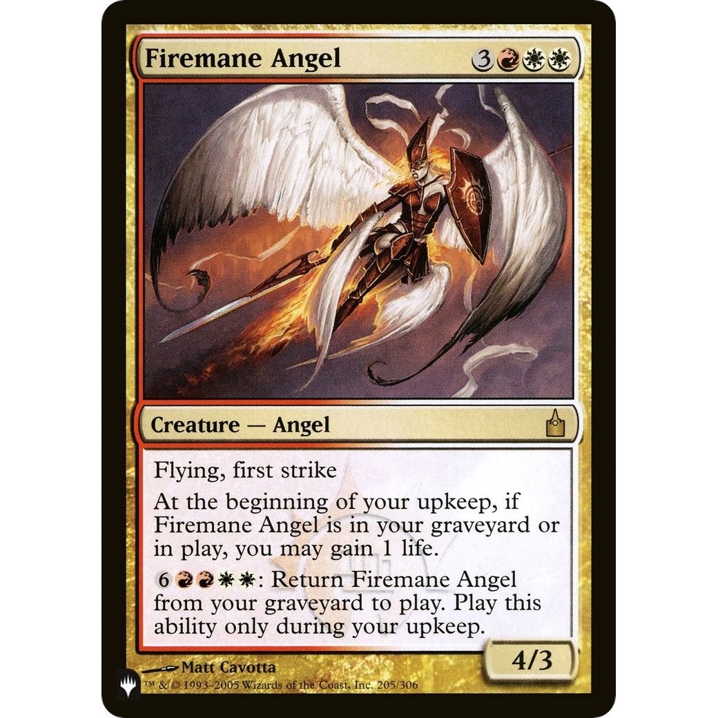Image for Firemane Angel (205/306) (LIST) - Magic: The Gathering
