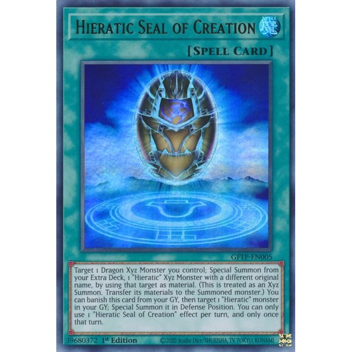 Image for Hieratic Seal of Creation (GFTP-EN005) (GFTP) - YuGiOh