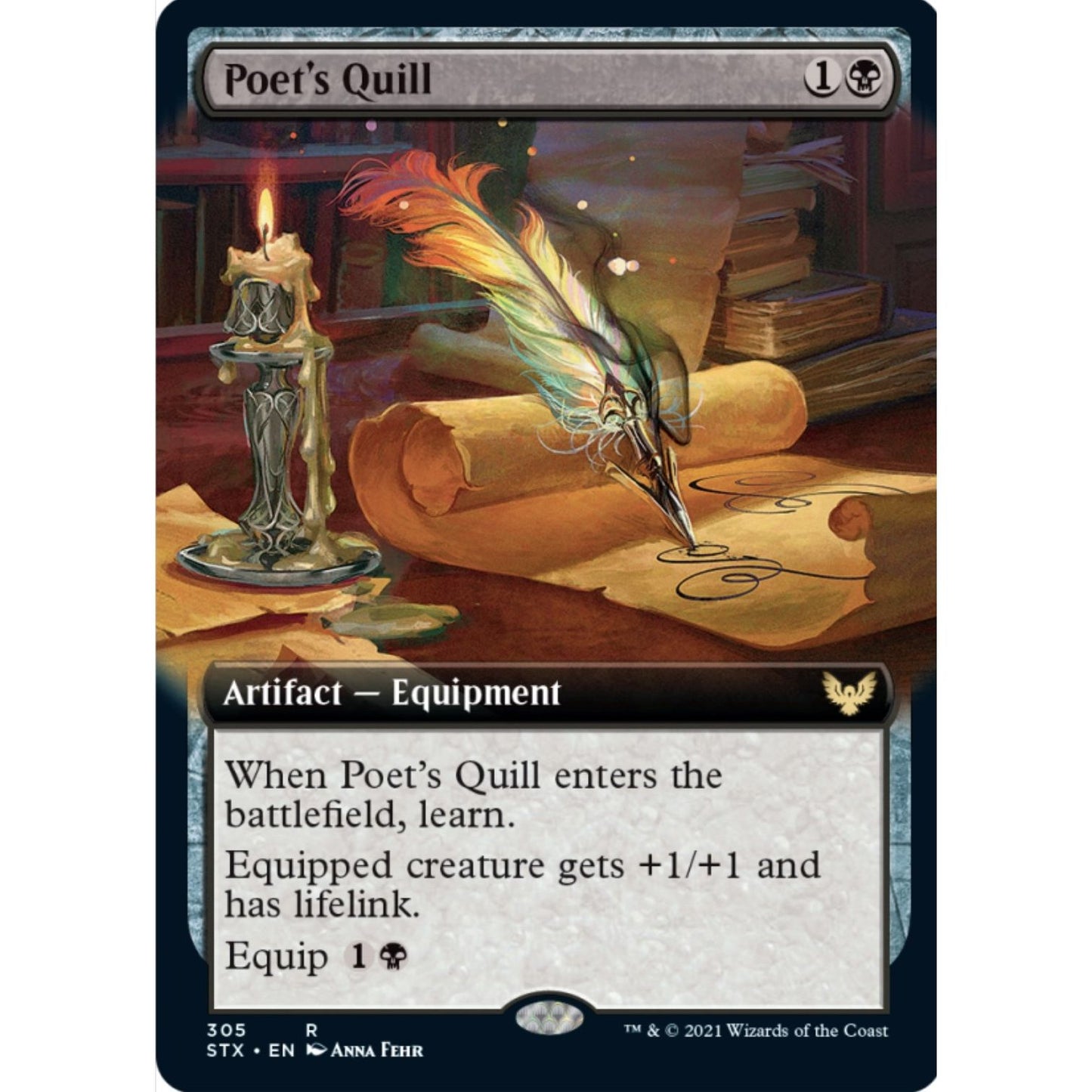 Image for Poet's Quill (Extended Art) (305) (STX) - Magic: The Gathering
