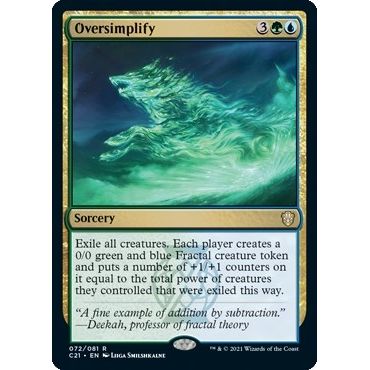 Image for Oversimplify (72) (C21) - Magic: The Gathering
