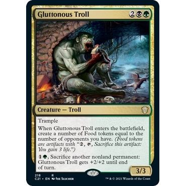 Image for Gluttonous Troll (218) (C21) - Magic: The Gathering