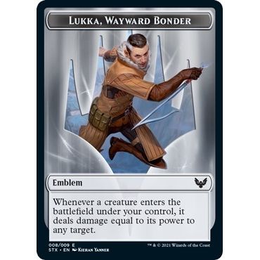 Image for Emblem - Lukka, Wayward Bonder (8) (STX) - Magic: The Gathering
