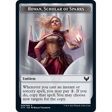 Image for Emblem - Rowan, Scholar of Sparks (9) (STX) - Magic: The Gathering