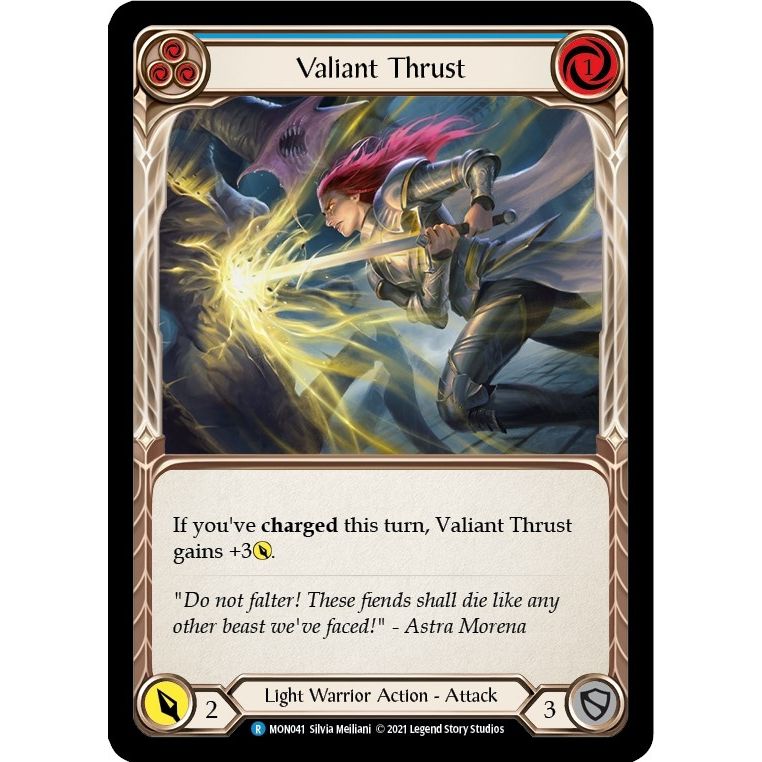Image for Valiant Thrust (Blue) (MON041) (MON) - Flesh and Blood TCG