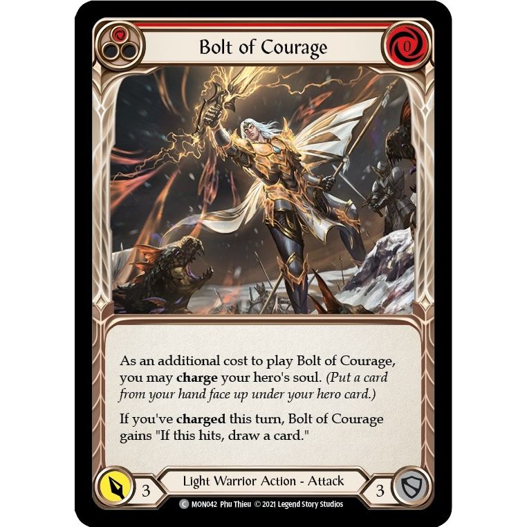 Image for Bolt of Courage (Red) (MON042) (MON) - Flesh and Blood TCG