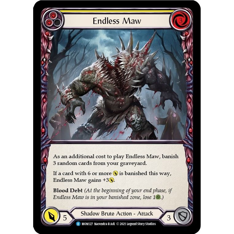 Image for Endless Maw (Yellow) (MON127) (MON) - Flesh and Blood TCG