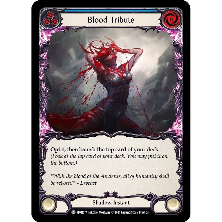 Image for Blood Tribute (Blue) (MON217) (MON) - Flesh and Blood TCG