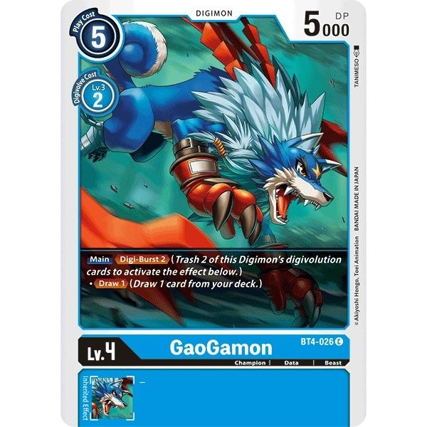 Image for GaoGamon (BT4-026 C) (BT04) - Digimon Card Game