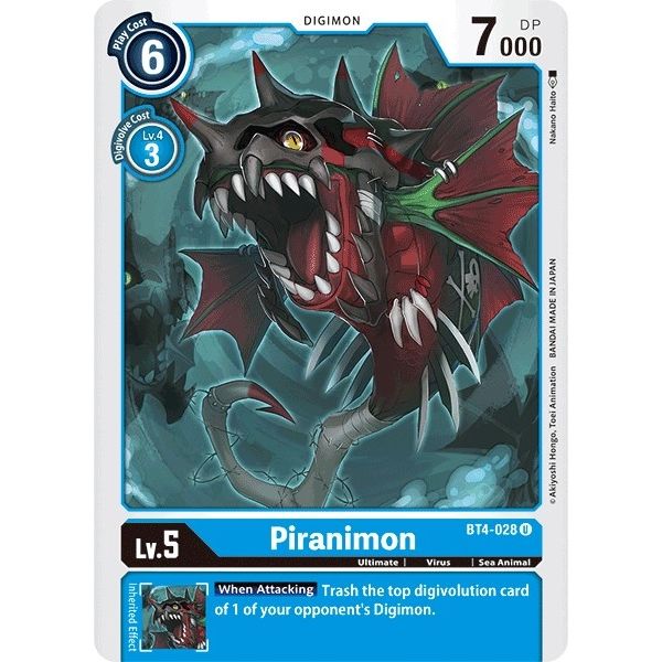 Image for Piranimon (BT4-028 U) (BT04) - Digimon Card Game