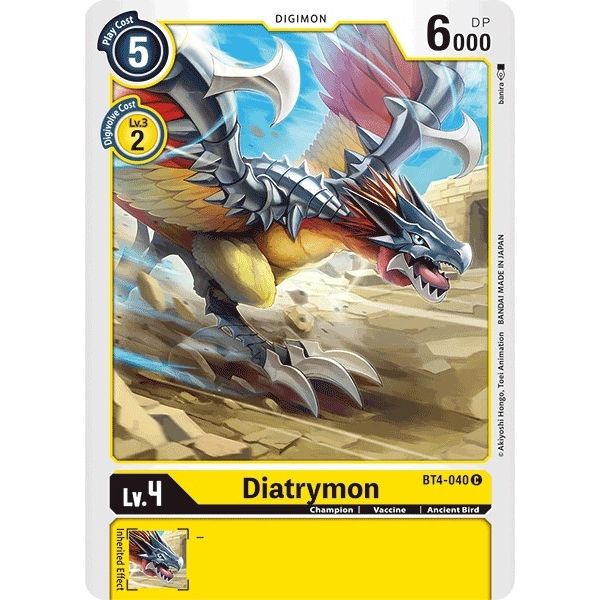 Image for Diatrymon (BT4-040 C) (BT04) - Digimon Card Game