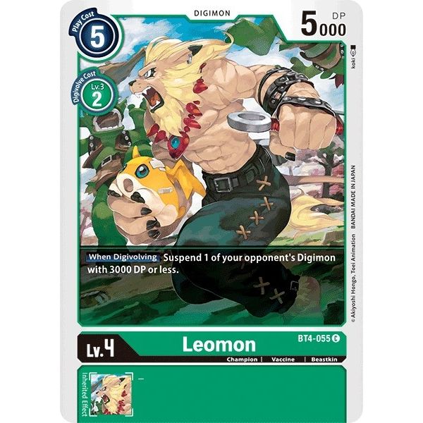 Image for Leomon (BT4-055 C) (BT04) - Digimon Card Game