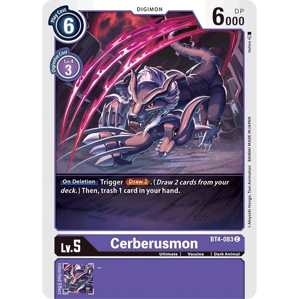 Image for Cerberusmon (BT4-083 C) (BT04) - Digimon Card Game