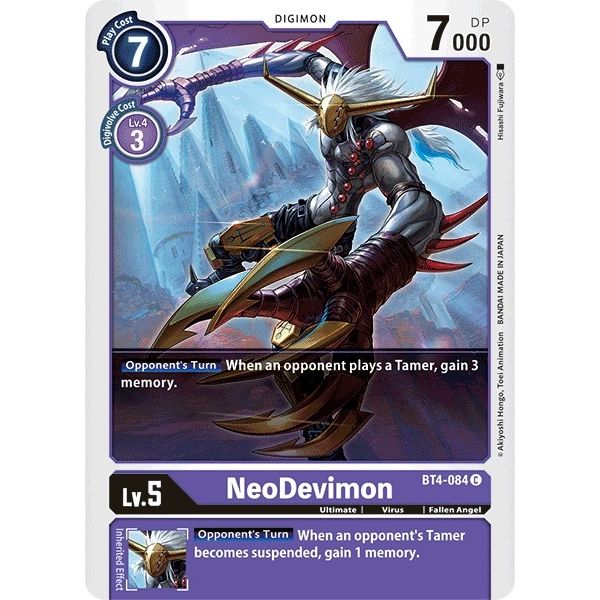Image for NeoDevimon (BT4-084 C) (BT04) - Digimon Card Game