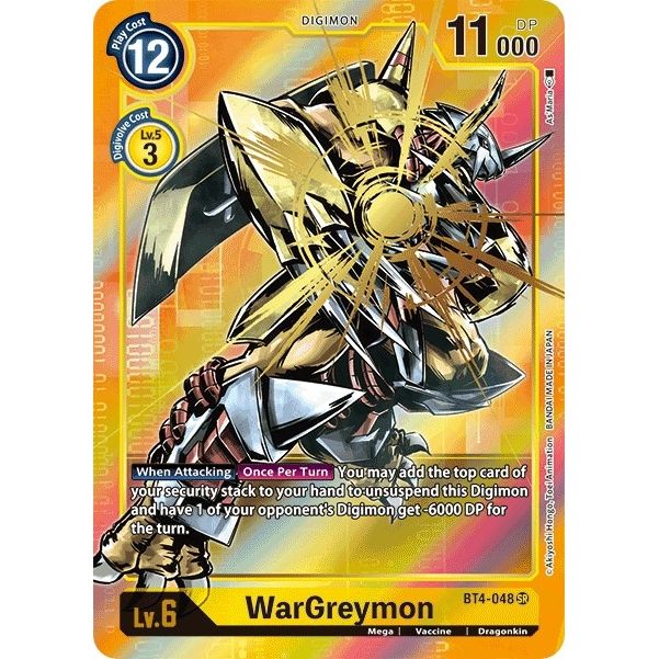 Image for WarGreymon (Alternate Art) (BT4-048 SR) (BT04) - Digimon Card Game