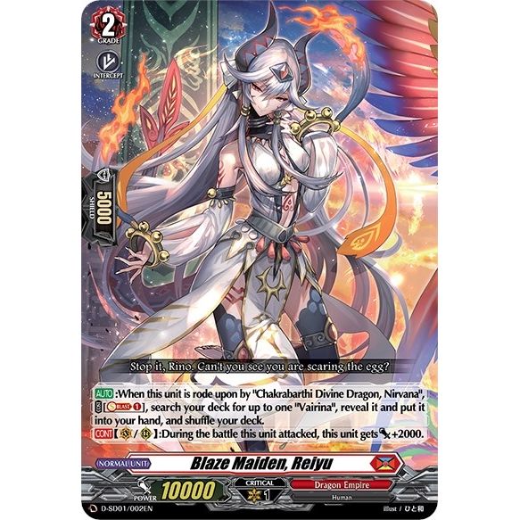 Image for Blaze Maiden, Reiyu (D-SD01/002EN) (D-SD01) - Cardfight Vanguard