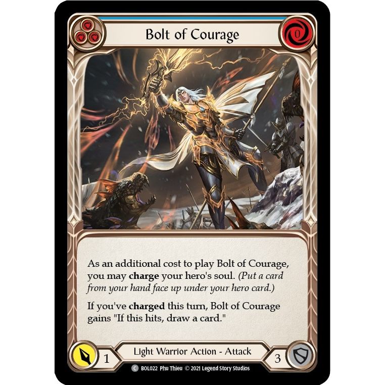 Image for Bolt of Courage (Blue) (BOL022) (BOL) - Flesh and Blood TCG