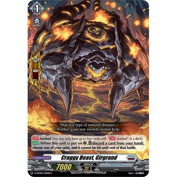 Image for Craggy Beast, Girgrand (D-SD05/009EN) (D-SD05) - Cardfight Vanguard