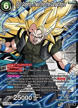 Image for SS3 Gogeta, Thwarting the Dark Empire (Winner Stamp) (P-308) (TPR) - Dragon Ball Super: Masters