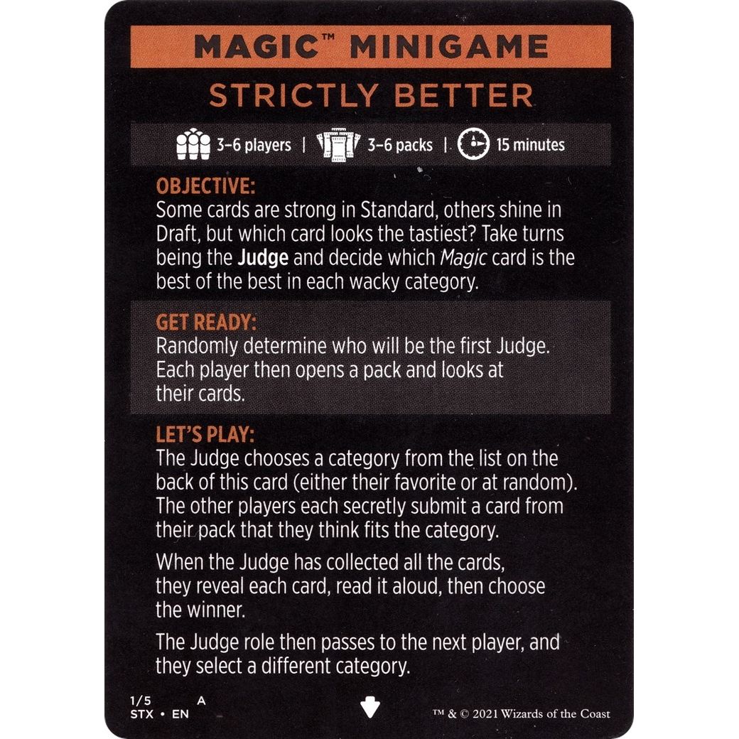 Image for Magic Minigame: Strictly Better (1) (STX) - Magic: The Gathering