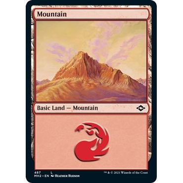 Image for Mountain (487) (Foil Etched) (487) (MH2) - Magic: The Gathering