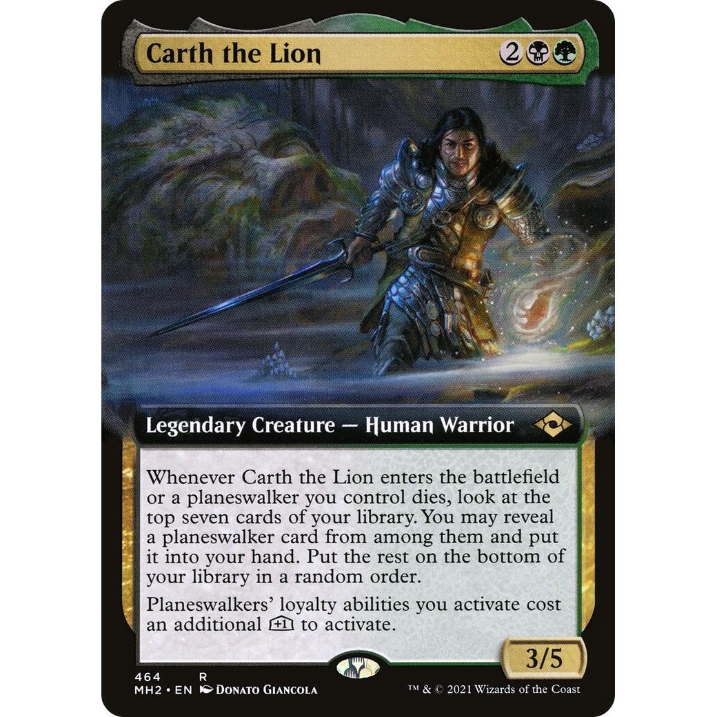 Image for Carth the Lion (Extended Art) (464) (MH2) - Magic: The Gathering