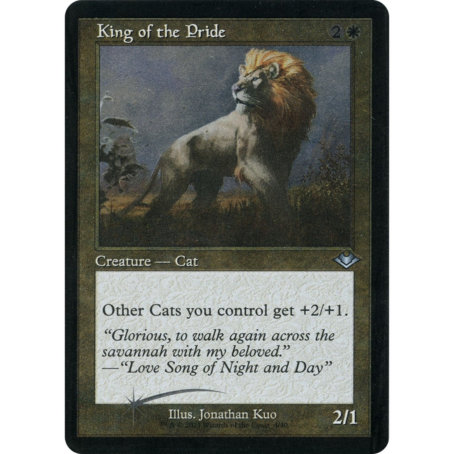 Image for King of the Pride (Retro Frame) (Foil Etched) (4) (MH1) - Magic: The Gathering