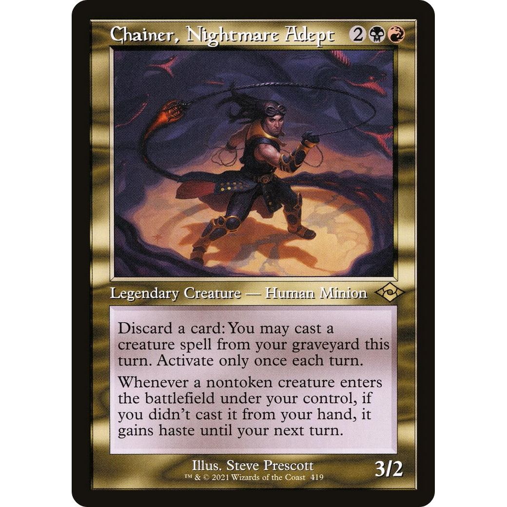 Image for Chainer, Nightmare Adept (Retro Frame) (419) (MH2) - Magic: The Gathering