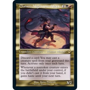Image for Chainer, Nightmare Adept (Retro Frame) (Foil Etched) (419) (MH2) - Magic: The Gathering