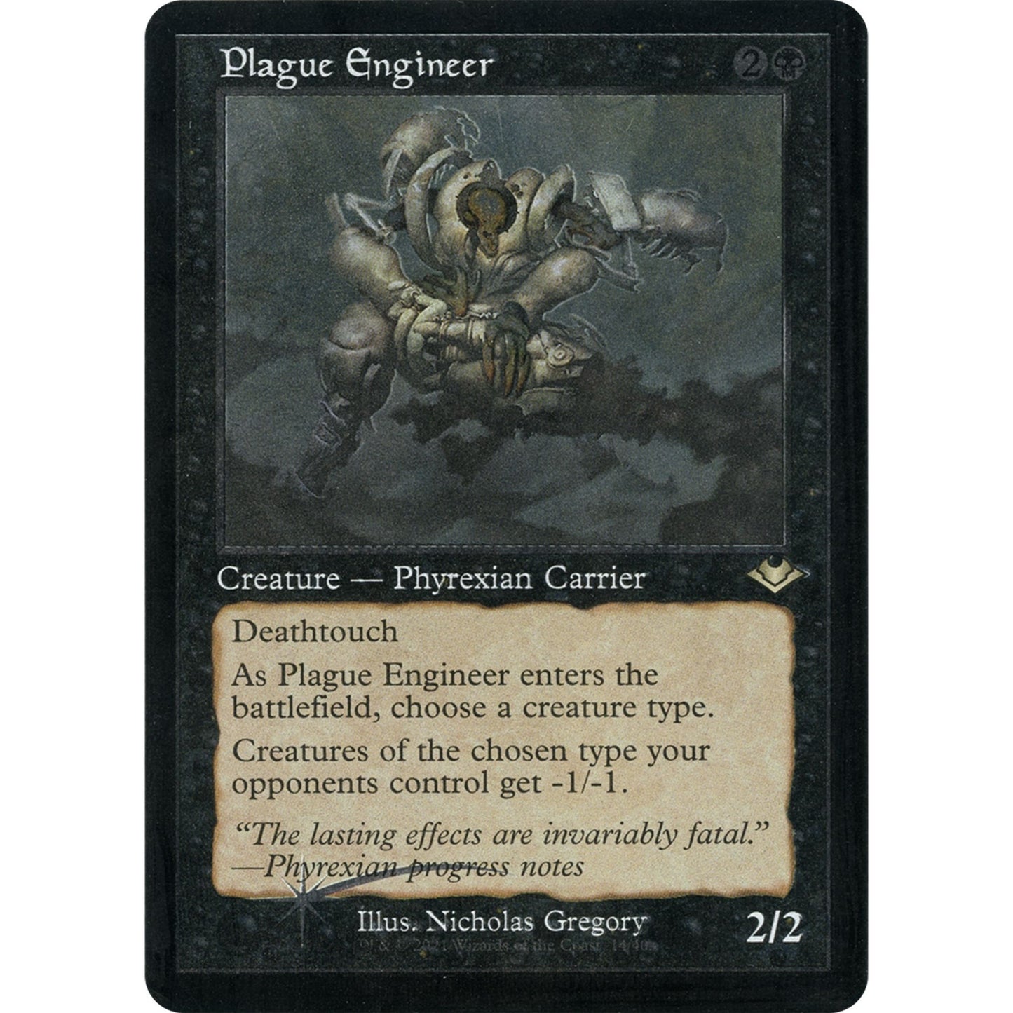 Image for Plague Engineer (Retro Frame) (Foil Etched) (14) (MH1) - Magic: The Gathering