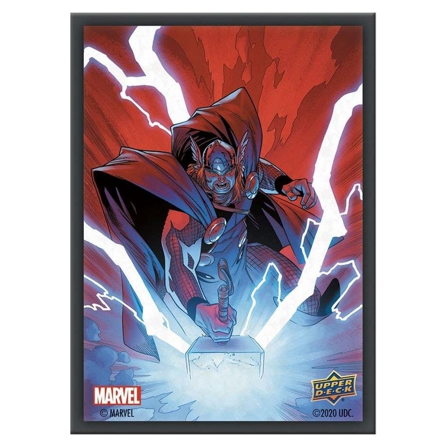 Image for Upper Deck Marvel Card Sleeves - Standard Matte - Thor Strike (65-Pack) - Card Sleeves