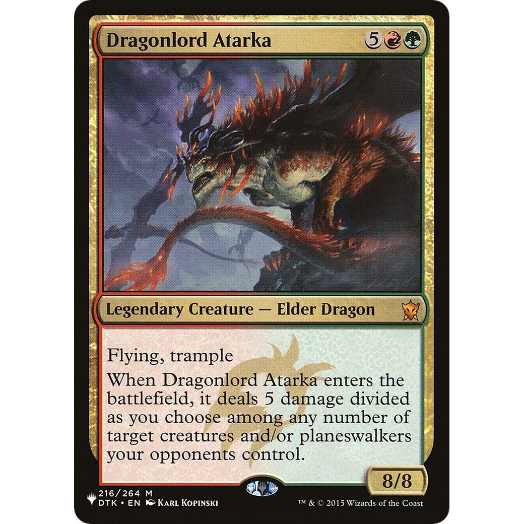 Image for Dragonlord Atarka (216/264) (LIST) - Magic: The Gathering