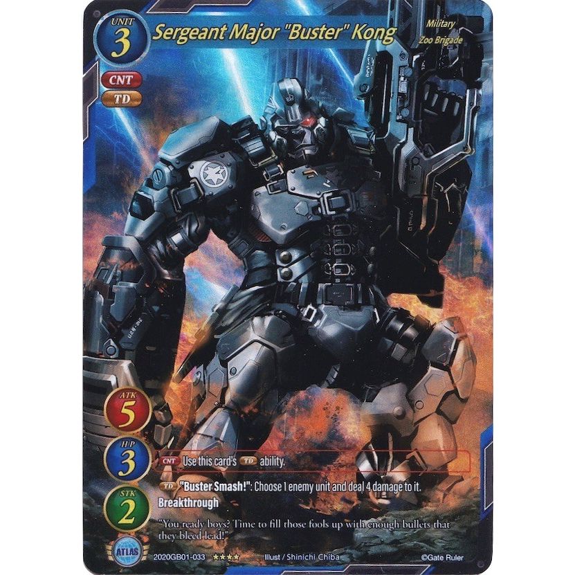 Image for Sergeant Major "Buster" Kong (Full Art) (2020GB01-033) (GB01) - Gate Ruler