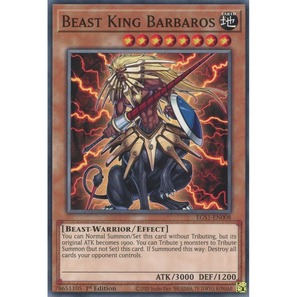 Image for Beast King Barbaros (EGS1-EN008) (EGS1) - YuGiOh