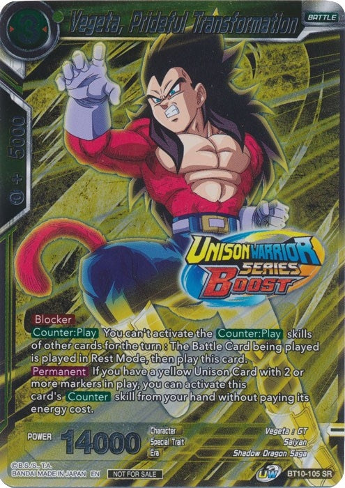 Image for Vegeta, Prideful Transformation (Event Pack 08) (BT10-105) (TPR) - Dragon Ball Super: Masters
