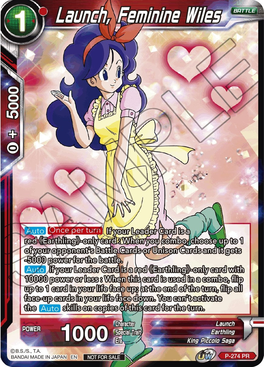 Image for Launch, Feminine Wiles (Event Pack 08) (P-274) (TPR) - Dragon Ball Super: Masters