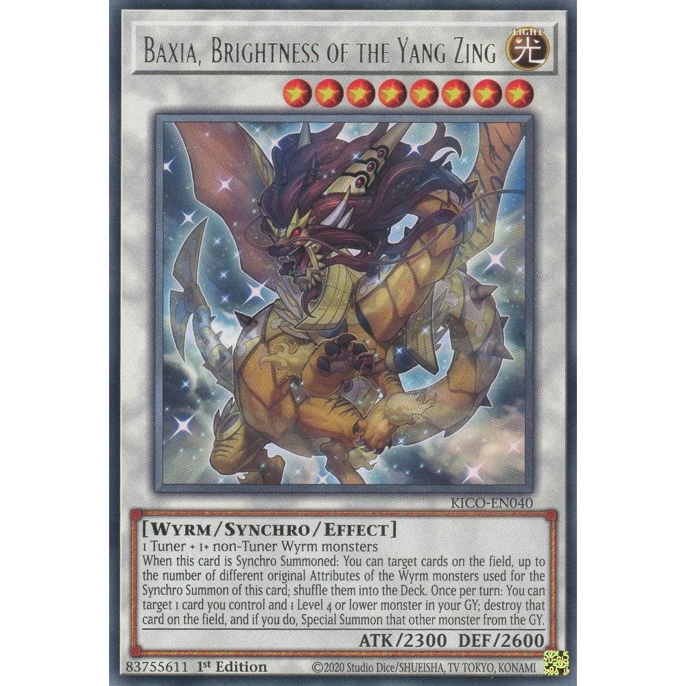 Image for Baxia, Brightness of the Yang Zing (KICO-EN040) (KICO) - YuGiOh