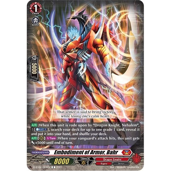 Image for Embodiment of Armor, Bahr (D-BT02/064EN) (D-BT02) - Cardfight Vanguard