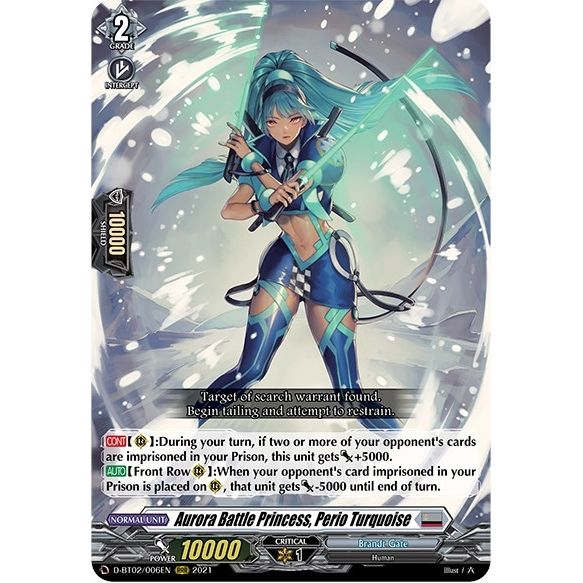 Image for Aurora Battle Princess, Perio Turquoise (D-BT02/006EN) (D-BT02) - Cardfight Vanguard