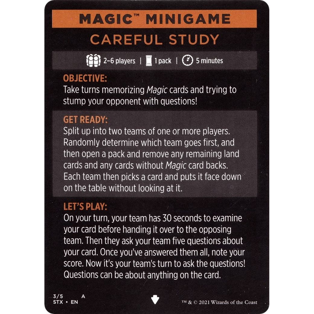 Image for Magic Minigame: Careful Study (4) (STX) - Magic: The Gathering