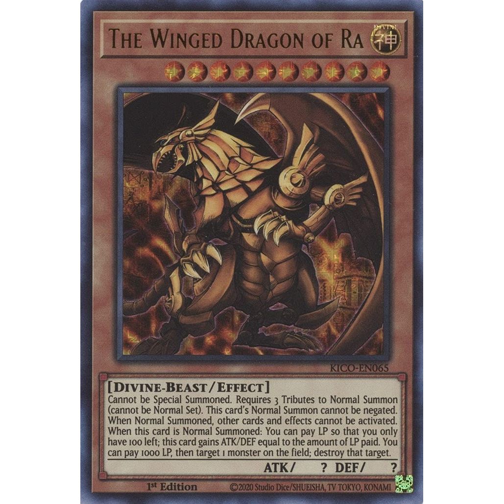 Image for The Winged Dragon of Ra (Ultra Pharaoh's Rare) (KICO-EN065) (KICO) - YuGiOh