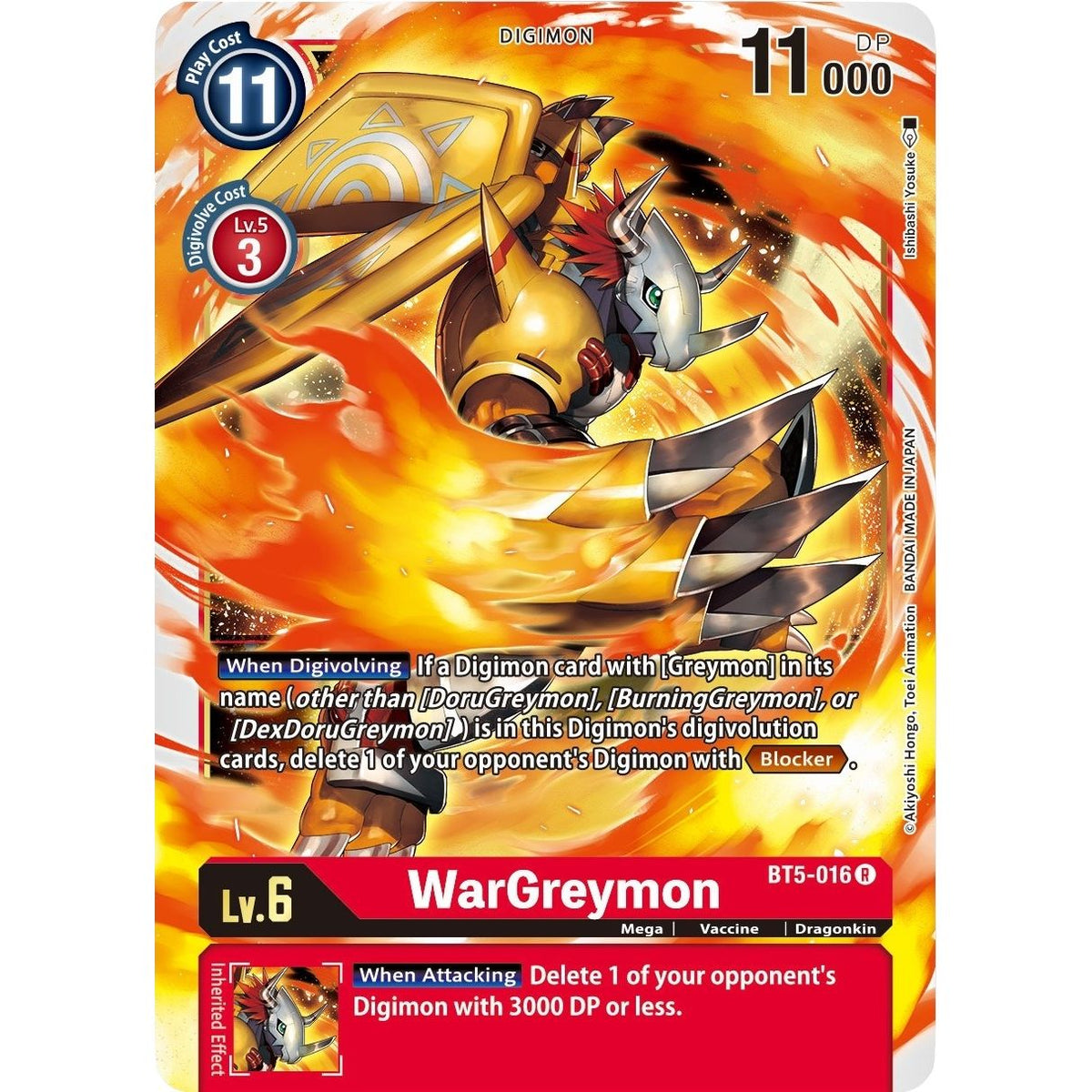 Image for WarGreymon (BT5-016 R) (BT05) - Digimon Card Game
