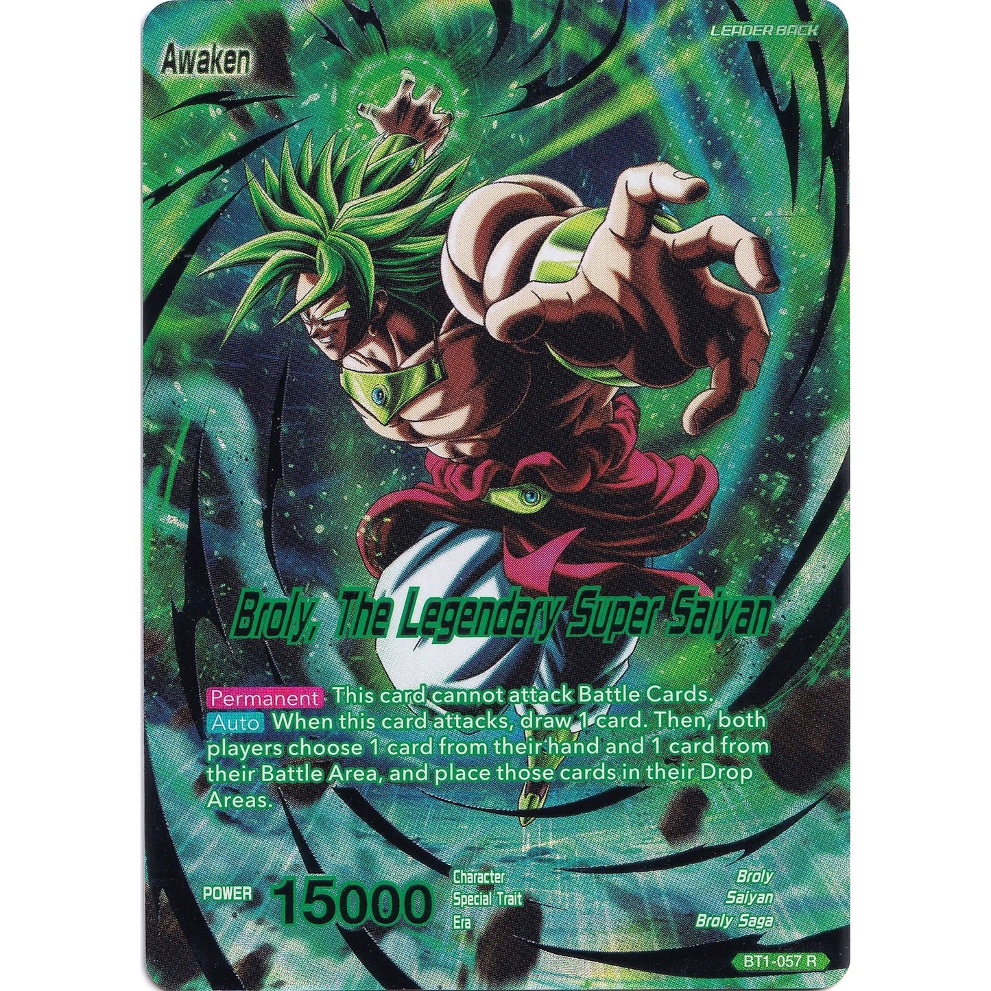 Image for Broly // Broly, The Legendary Super Saiyan (BT1-057) (CSV1) - Dragon Ball Super: Masters