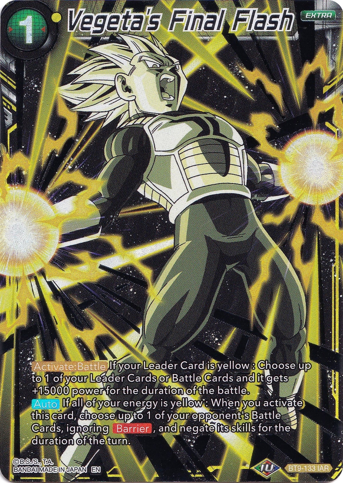 Image for Vegeta's Final Flash (BT9-133) (CSV1) - Dragon Ball Super: Masters