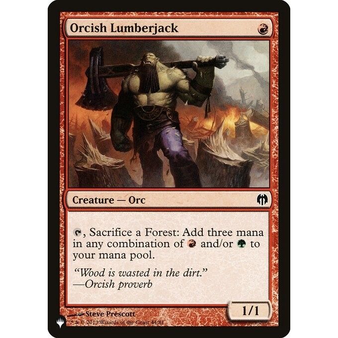 Image for Orcish Lumberjack (44/81) (LIST) - Magic: The Gathering