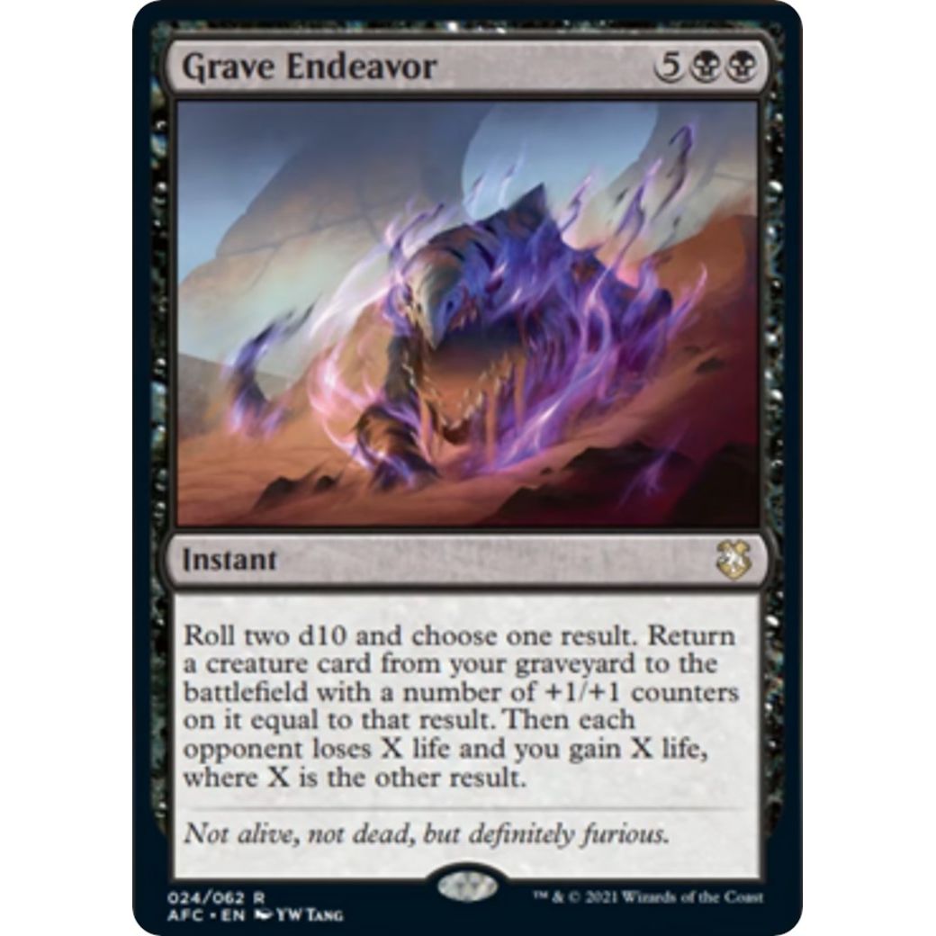 Image for Grave Endeavor (24) (AFC) - Magic: The Gathering
